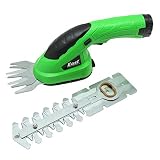 East 2 in 1 Cordless Grass Shears, Hedge Trimmer with 3.6V Replaceable Battery Combo Pack ET1205