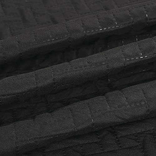 Black 100% cotton bedspread with light weight and ideal for all seasons, priced at $39.99 as of August 9, 2023.
