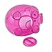 uxcell Xmas Gift Pig Shaped Money Saving Pot Coins Piggy Bank Clear Fuchsia