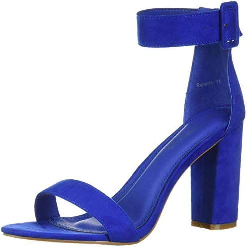 royal blue chunky heels