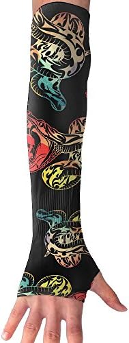 Snake And Skull Lover Women Sun Protection Arm Sleeves Thumb Hole Gloves Mittens