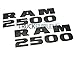 2 NEW MATTE BLACK RAM 2500 EMBLEMS NAMEPLATES BADGES 2014-2016