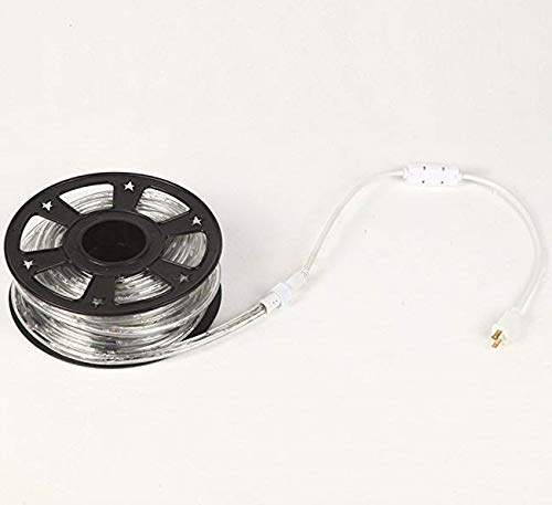 PUHONG 110V 2-Wire Waterproof LED Rope Light Kit for Background,Outdoor,Christmas Lighting,Trees,Bridges and Decorations Eaves with UL Certified (100FT/30M) (White) - Thumbnail 4