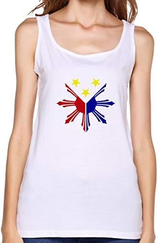 Philippines Pride Star Flag Sun Women's Round Neck Yoga Vest Shirt Workout Tank Top Shirt