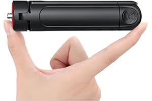 JunShXinX Professional Mini Camera Tripod, Foldable Desktop Stand with 1/4 Interface, Black Portable Hand Grip, 13cm Height, 