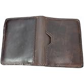 MILITARIA STUFFS Leather Credit Card Holder, RFID Blocking Bifold Wallet, Slim Front Pocket Design, Small Card Case (Brown)