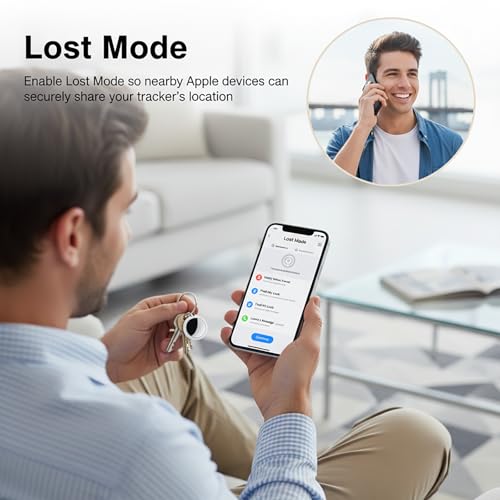 2 Pack Tracker Tags Finder Apple Find My MFi Certified Waterproof iOS Only | Bluetooth Air Smart Tags Item Finder Locator Worldwide Tracking for Key Pets Wallet Backpack Dogs Luggage Replaceable Battery