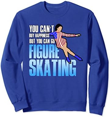 Unisex Figure Ice Skating Sweatshirt Girls Women Skater Gift Medium Royal Blue