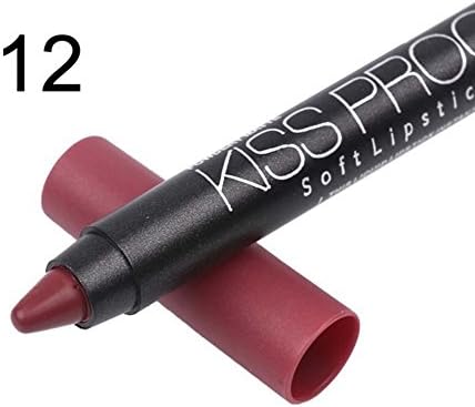 SailDeng Menow P13016 1PCS Makeup Long Lasting Matte Kiss Proof Non-stick Lipstick Powdery Soft Matte Lipstick #12