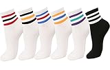 Women Triple Stripe Ankle Socks 6pair