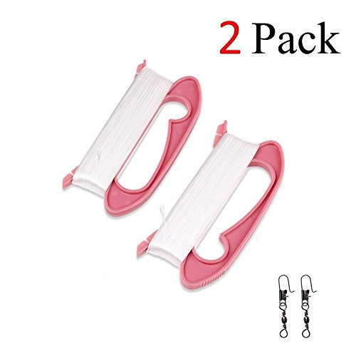 HAPPYTOY Kite Handle with Line String - 300ft Durable String - 2 Pack - Pink