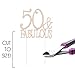 Ella Celebration 50 & Fabulous Cake Topper for 50th Birthday Party Rose Gold Decoration Supplies (50 & Fabulous Rose Gold)