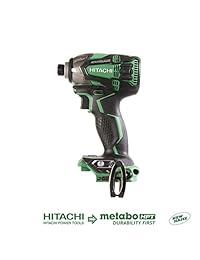 Hitachi WH18DBDL2 kit de destornillador de impacto de triple martillo sin escobillas de iones de litio, 18 voltios