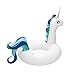 Sundaze Floats Giant 6 Foot Inflatable Tropical Unicorn Pool Ring Tube Float - Fun Kids Swim Party Toy - Summer Lounge Raft