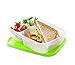 Bento Box, PYRUS Bento Lunch Box 3 Divided Compartments Reusable Lunchbox with Multi Colored Lids Perfect for School and Office(4PACK)