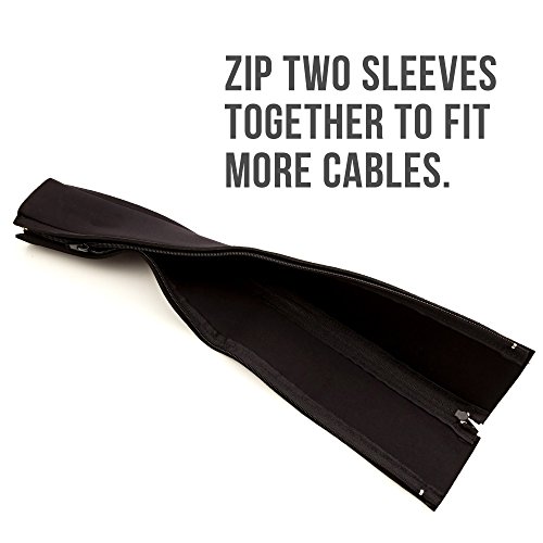 Captive Cables Cable Management Sleeve [4 Pack] Cord Management