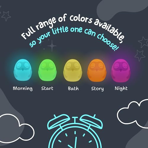 Ooly Owl Ok to Wake Clock for Toddlers & Kids | Sleep Trainer & Night Light | Safe, Cord Free, and Button Free | Helps Kids Learn When to Wake Up | Perfect Sleep Companion