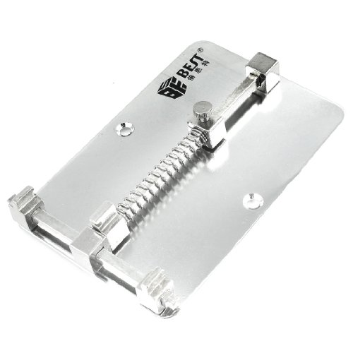 uxcell Rectangle Silver Tone Metal PCB Circuit Board Repair Holder for Cell Phone