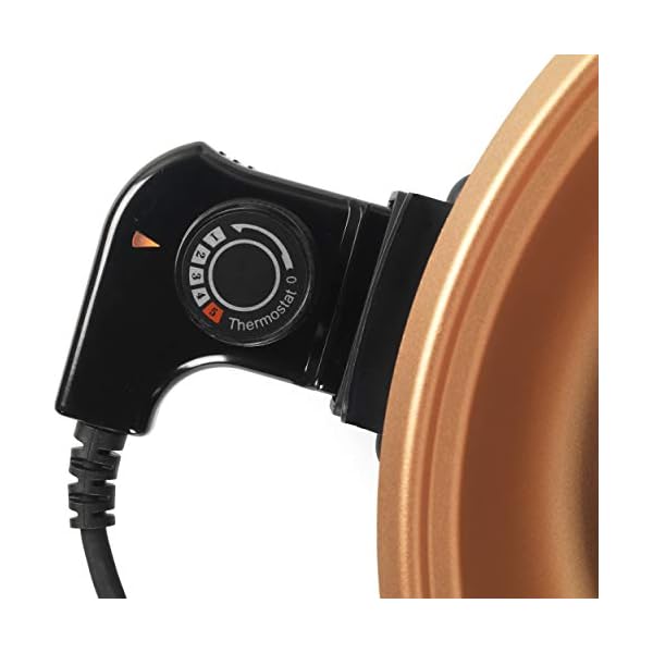 GILES-POSNER-EK4247-Family-Multi-Meal-Maker-1500-W-32-cm-Copper-Non-Stick-Coated-Cooking-Plate-5-Heat-Settings-Detachable-Thermostat Giles & Posner EK4247 Electric Cooking Pan, 1500W Multicooker, Electric Skillet, Family Multi Meal Maker For Pasta…