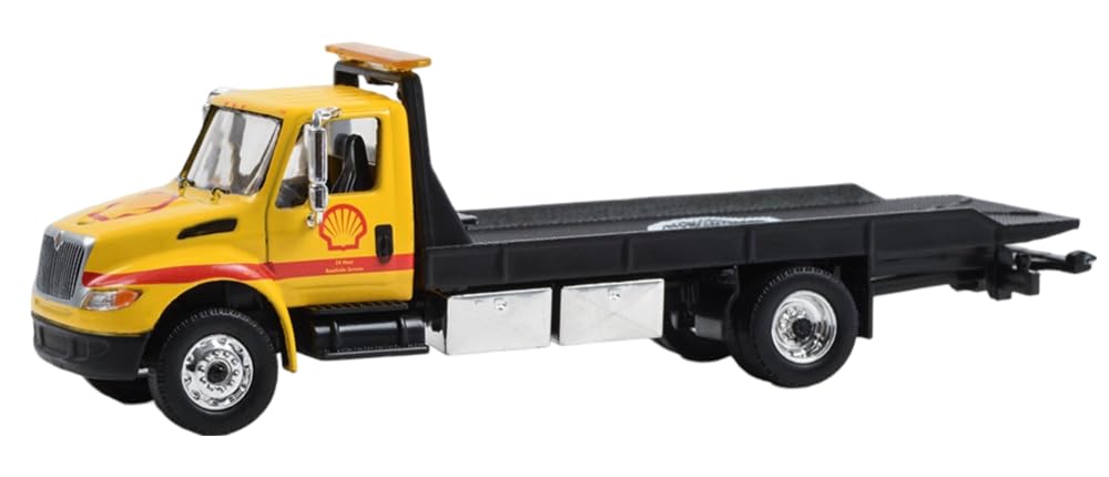 Greenlight 30470 International Durastar 4400 Flatbed Truck - Shell Oil “Shell Roadside Service 24 Hour” (Hobby Exclusive) 1:64 Scale Diecast