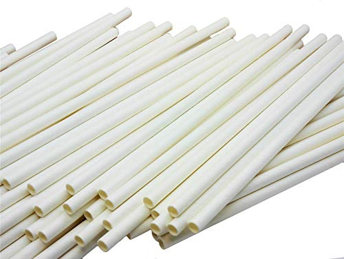 Box mit 250 hochwertigen biologisch abbaubaren Papier-Trinkhalmen | umweltfreundliche, weiße Trinkhalme | perfekt für… – Bild 4