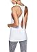 Mippo Women's Sexy Summer Tops Sleeveless Halter Sexy Cut Out Back Tank Tops Blouse Backless Knot Camisole Flowy Yoga Tops White S