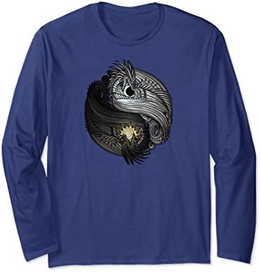 Unisex The Dreaming Dragon Sun and Moon Yin Yang Dragons XL: Navy