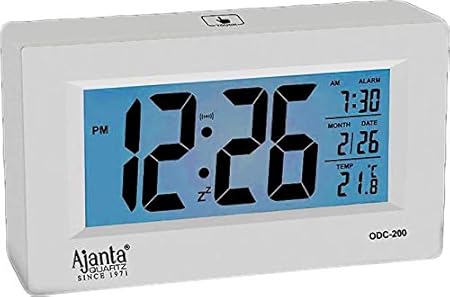 Ajanta Digital Table Clock (ODC-200 White)