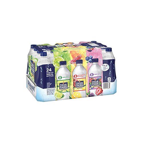 Deer Park Rainbow Sparkling Water Variety, 16.9 Ounce  (24 Bottles)