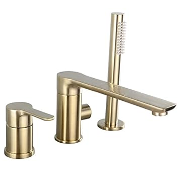 Plumber Champagne Bronze Bathroom Faucet 3 Set With Amazon In