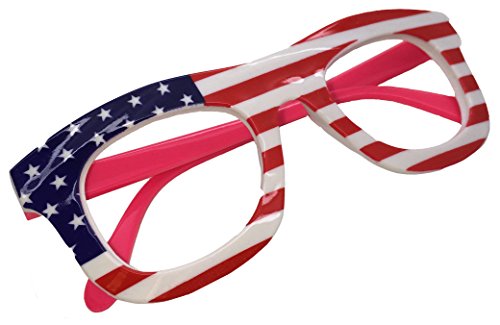FancyG® American US Flag Star Spangled Banner July 4th Glass Frame for Kids 3-12 NO LENS