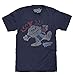 Tee Luv Men's Hawaiian Punch T-Shirt - Distressed Punchy Graphic Tee Shirt, Navy Heather, M