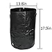 2-Pack Black Garden Grow Bags Durable Plant Growing Bags Outdoor/Indoor Vegetables Bags with Handle Access Flap Waterproof Container Bags (2-Pack/Black) (10 Gallon)