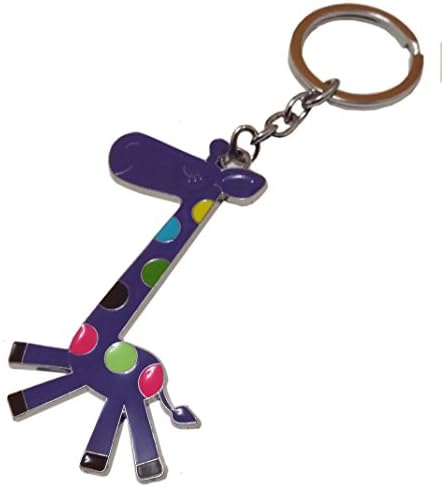 Viawow Giraffe Keychain Keyring Car Key Ring Chain - Ideal Elegant Pendant for Handbag Tote Bag Purse(Purple, K054)