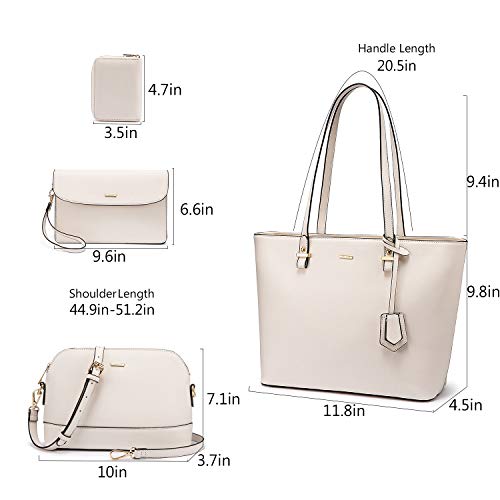 Handbags for Women Shoulder Bags Tote Satchel Hobo 3pcs Purse Set - Image 4