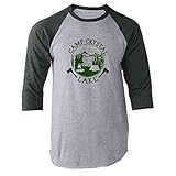 Pop Threads Camp Crystal Lake Counselor T Shirt Horror Costume Raglan Baseball Tee Shirt