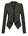 ACEVOG Women's Basic Lightweight Thin Long Sleeve Open-Front Blazer Coat