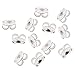 Beadaholique 5005160 12-Piece Sterling Earring Backs, 6mm, Silver