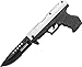TAC Force TF-756BS Pistol-Style Assisted Opening Folding Knife, Black Blade, Black/Silver Handle, 4-1/2-Inch Closed