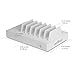 gofanco USB Charging Station 7 Port 65W 2.4A Fast Charging Smart IC Desktop Charging Organizer Charging Stand for iPhone, iPad, Smartphones, Tablets and Wearable Devices, White (USBCharge7P-W2)