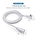 Single Outlet Extension Cord (12 Feet - 2 Pack - White)