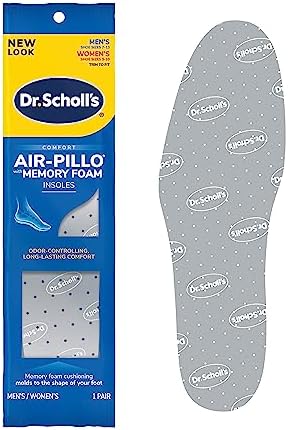 Scholl's Air-Pillo with Memory Foam Insoles, Unisex (Men 7-13