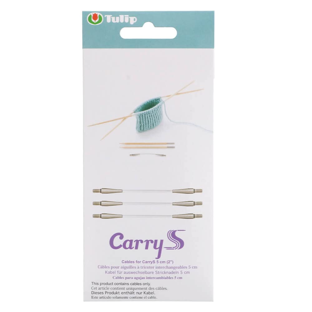 Tulip CarryS 5 cm Cable Silver Transparent Pack of 3