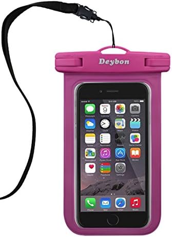 Deybon Waterproof Case,Cellphone Dry Bag Pouch for iPhone X, 8/7/7 Plus/6S/6/6S Plus, Samsung Galaxy S9/S9 Plus/S8/S8 Plus/Note 8 6 5 4, Google Pixel 2 HTC LG Sony Moto up to 6 (Pink)