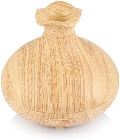 YJY 100mL Vintage Bottle Aromatherapy Essential Oil Diffuser, Natural Wood Grain Silent Ultrasonic Auto Shut-off Air Humidifier Purifier Oxygen Therapy