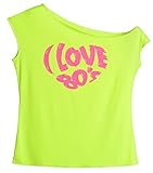 JustinCostume Women's 80's T Shirt 1980's Costume (Large, Print A)