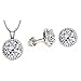 Glimmering Jewelry Set of Pendant and Stud Earrings Embellished with Crystals from in Birthstone Colors…