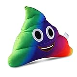 BESTOMZ Poop Plush Pillow Round Cushion Soft Toy, 35 x 30 x 10 cm (Smile poop Rainbow)