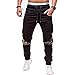 Percy Perry Mens Athletic Workout Sweatpants Casual Trousers with Cargo Pockets