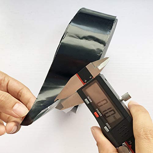 LLPT Aluminum Black Foil Tape 2 Inches x 55 Yards 3.94 Mil High Temp Heavy Duty Adhesive HVAC Sealing Hot Cold Air Duct Tape for Pipe Metal Repair (BF255)